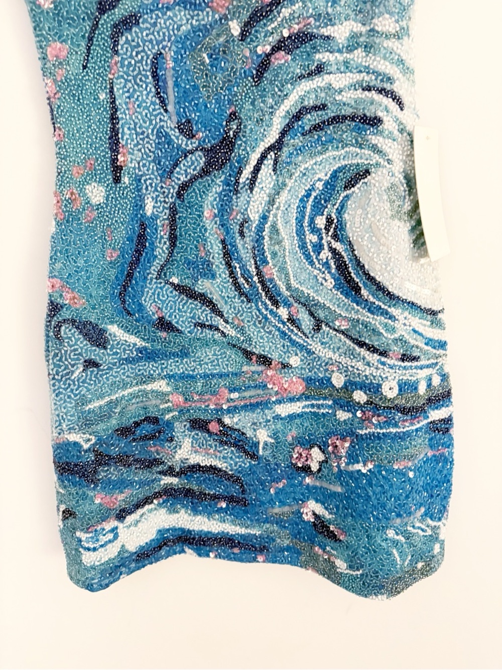 New Staud Le Sable Tidal Wave Beaded Dress - Picture 9 of 11